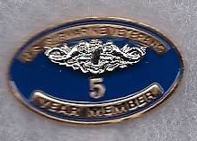 Pin - Longevity - Official USSVI pin-state membership years 5