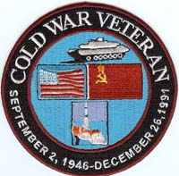 Patch - Cold War Veteran Sept 2, 46 - Dec 26, 91