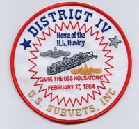 Patch - USSVI District 4 - Home of the HL Hunley