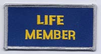 Patch - USSVI Life member gold on blue 4x2