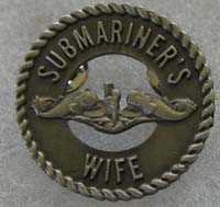 Pin - Submariner's Wife - pewter