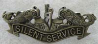 Pin - Silent Service w/dolphins  2.5 inches
