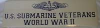 Decal - US Submarine Veterans World War II (outside only)