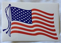 Sticker - US Flag Flured 4x6