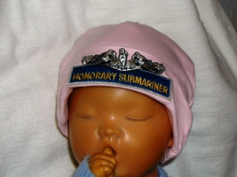 K4K Infant Knit Beanies - Pink (Honorary Submariner Emblem Affixed)