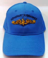 K4K Youth Ball Cap - Blue (Embrodered Gold Dolphins - Honorary Submariner)