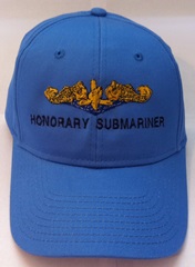 K4K Adult Ball Cap - Blue (Embrodered Gold Dolphins - Honorary Submariner)