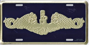 License Plate - Gold Dolphins