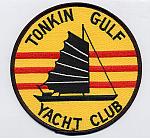 Tonkin Gulf Yacht Club - 5 inch round, yellow, red, black