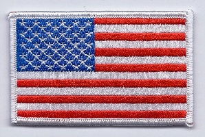 American Flag White Border