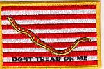 Don't Tread on Me Flag with gold color trim