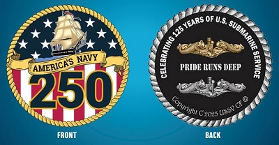 Commemorative Coin USN 250 yrs - Submarine Service 125 yrs