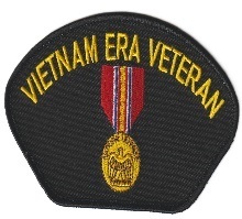Vietnam Era Veteran Ball Cap Patch with Vietnam War Medal